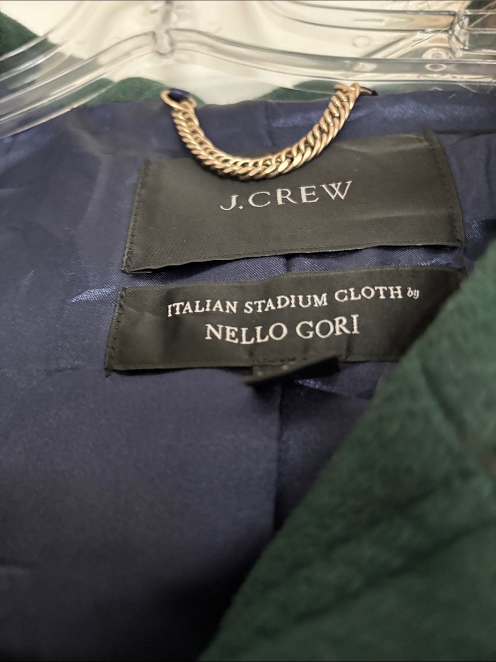 J. Crew Women Dark Green Italian Stadium Cloth Nello Gori